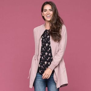 Long Bomber Jacket - M / Pink